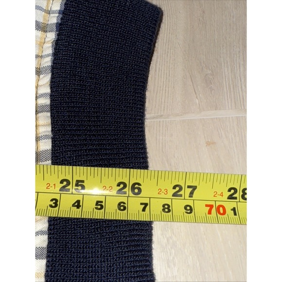 Brooks Brothers‎ Bomber Jacket Plaid White-Blue-Yellow Large - Picture 8 of 9